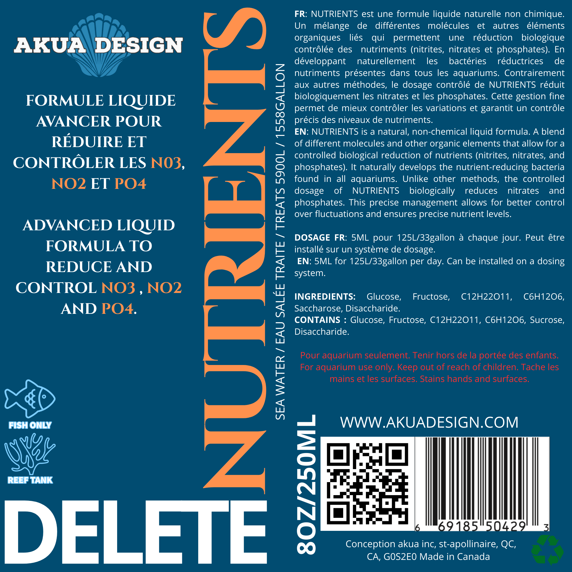 Nutrients - Delete supplément organic